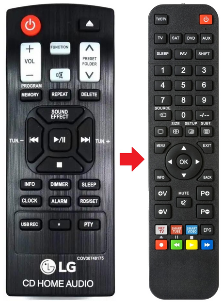 CM2460 LG afstandsbediening - productfoto
