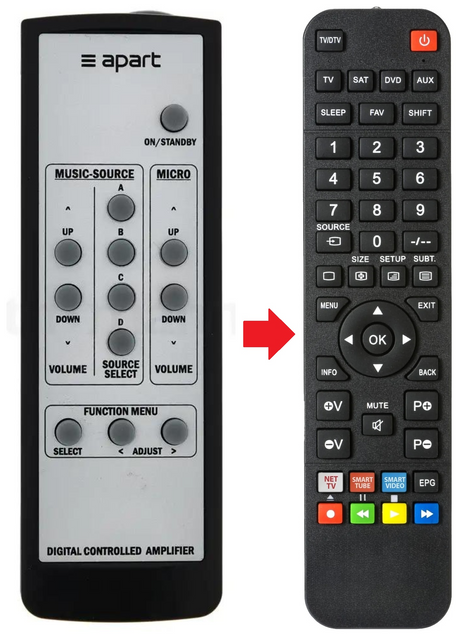 CONCEPT APART AUDIO afstandsbediening - productfoto