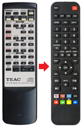 CR-H100 TEAC TEAK afstandsbediening - productfoto