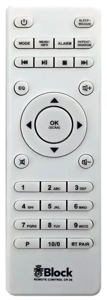 CR20 AUDIOBLOCK afstandsbediening