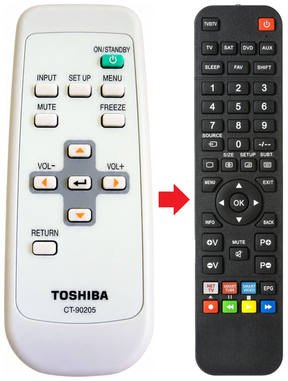 CT-90176 TOSHIBA afstandsbediening productfoto