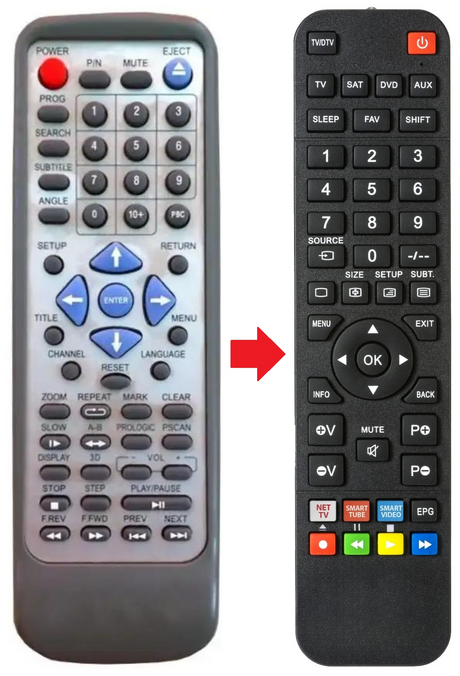 DIVX636K CDV afstandsbediening - productfoto