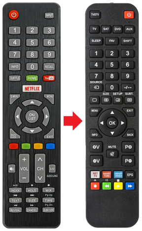 Afstandsbediening geschikt voor DUAL DL-32SHD-DG21-NS0018 productfoto
