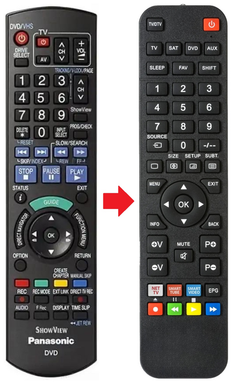 DMR-EX98V PANASONIC afstandsbediening - productfoto