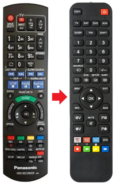DMR-HWT130 PANASONIC afstandsbediening - productfoto