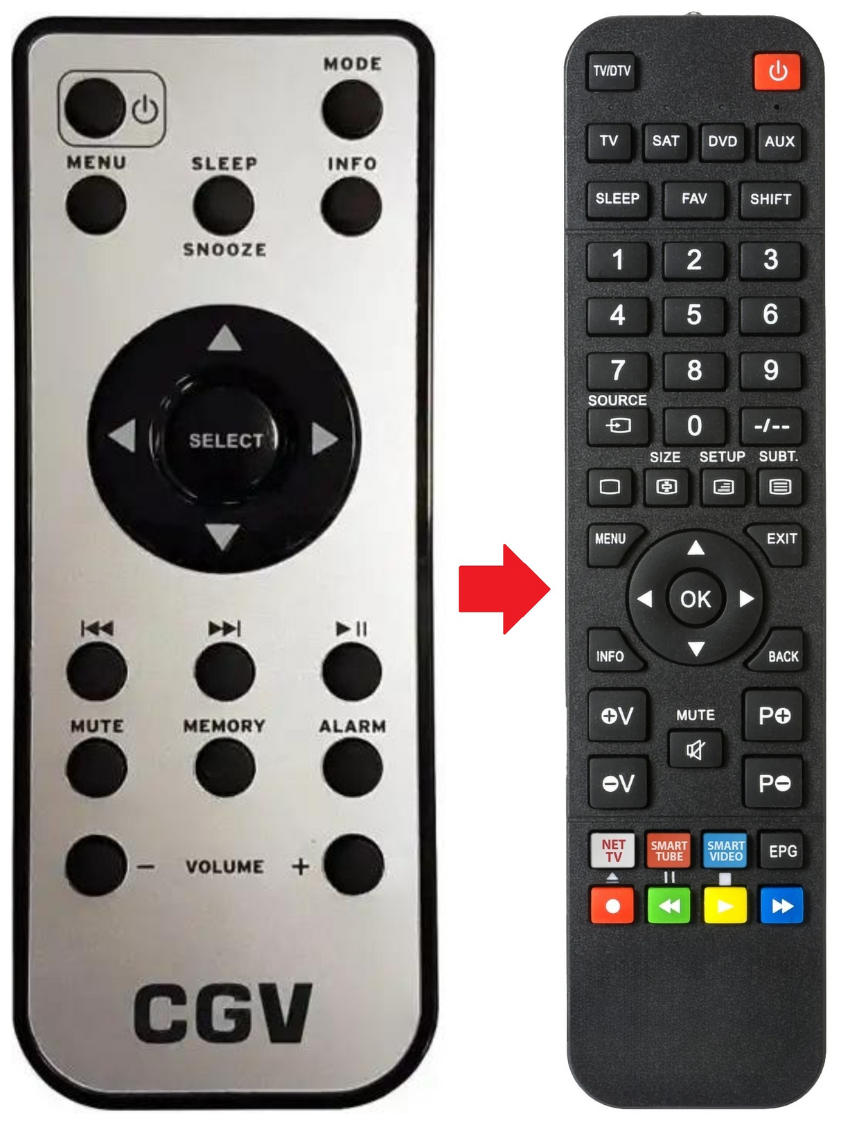 DR30I CGV afstandsbediening - productfoto