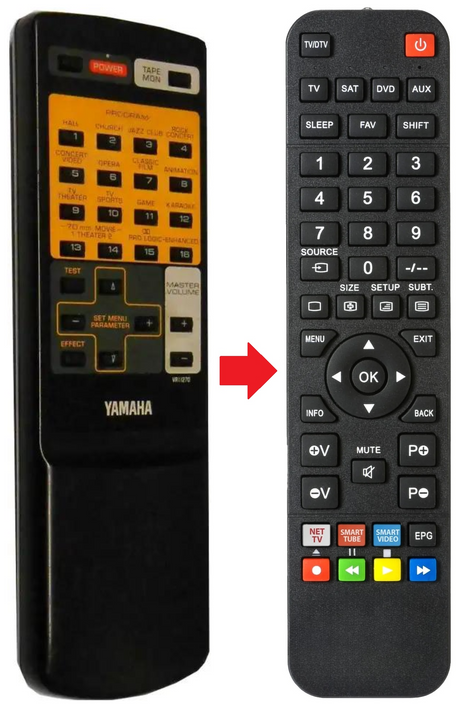 DSP-E580 YAMAHA afstandsbediening - productfoto