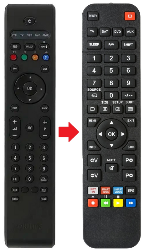 DSR9004 PHILIPS afstandsbediening - productfoto