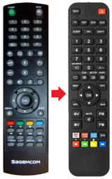 DT83HD SAGEMCOM afstandsbediening - productfoto