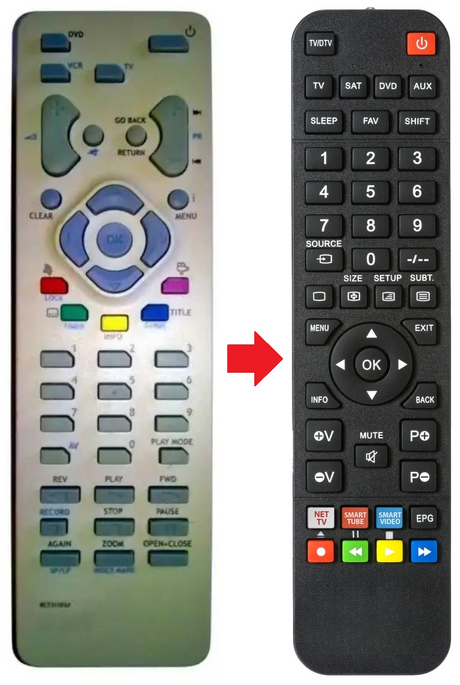 DTF110E TELEFUNKEN afstandsbediening - productfoto