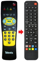 DTR7287 TELEVES afstandsbediening - productfoto