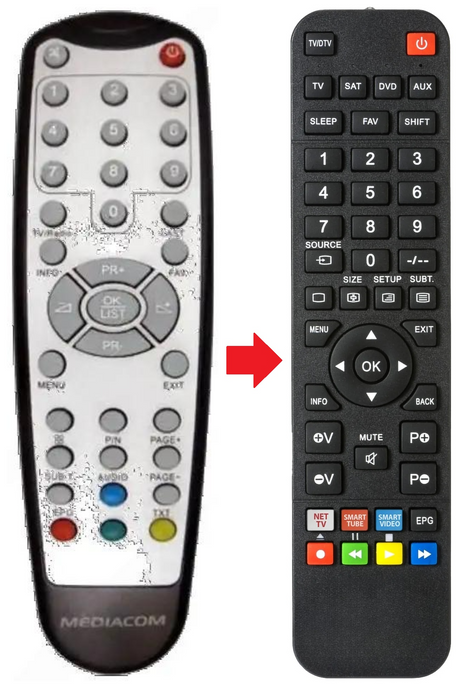DTRZ210 MEDIACOM afstandsbediening - productfoto