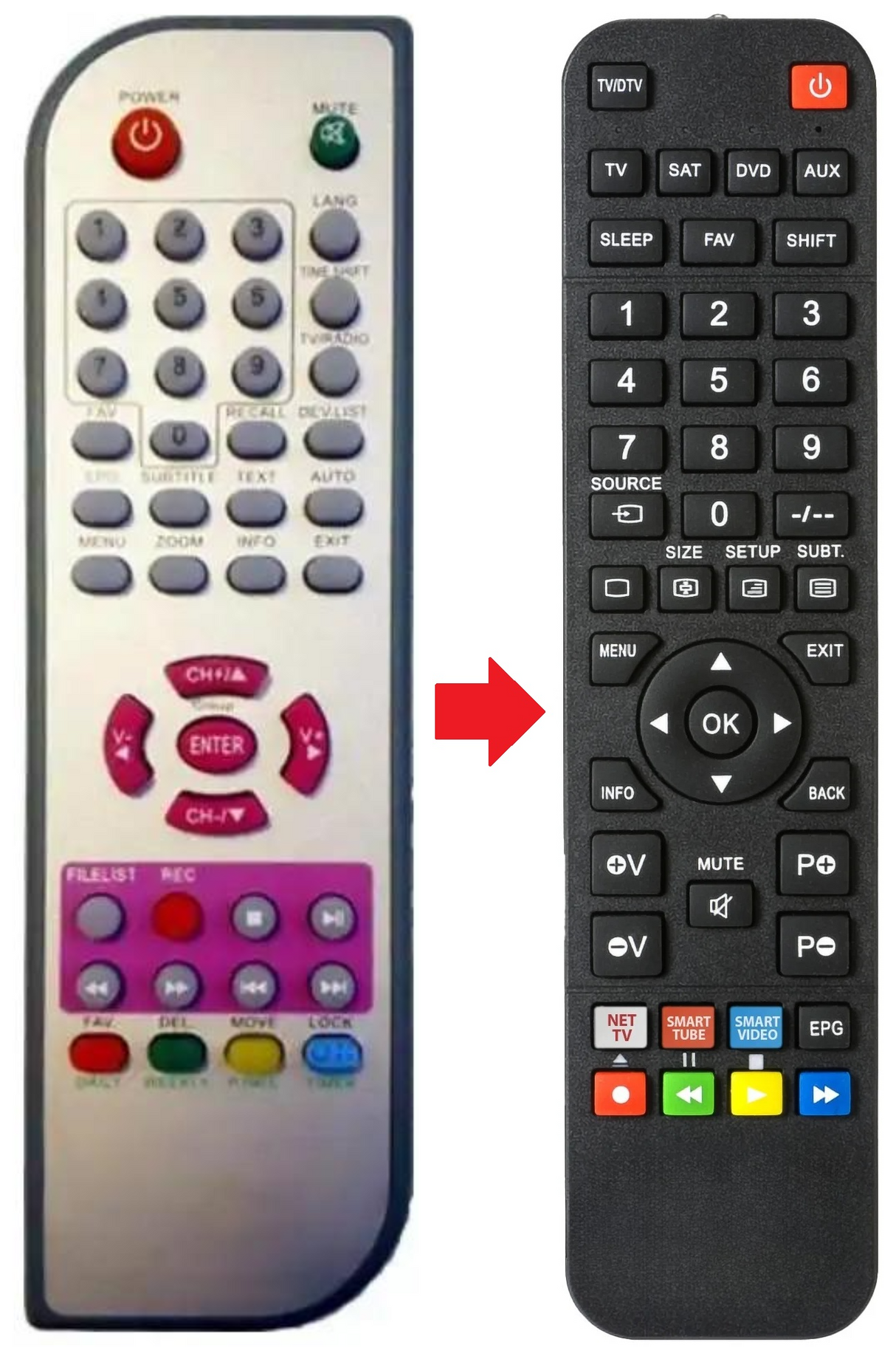 DVB-T139 DANYSTAR afstandsbediening - productfoto