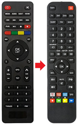 DVB-T2-175H VIVAX afstandsbediening - productfoto