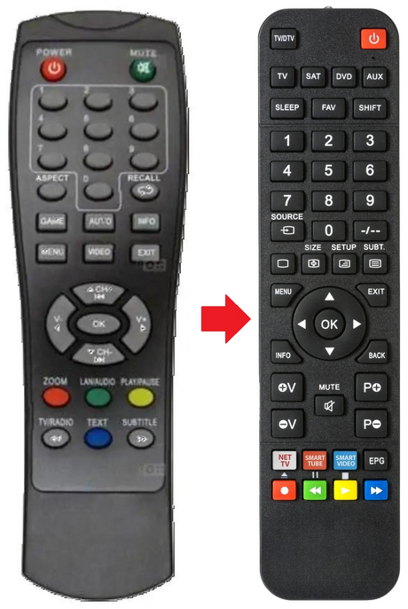 DVB-T2012 MPMAN afstandsbediening - productfoto
