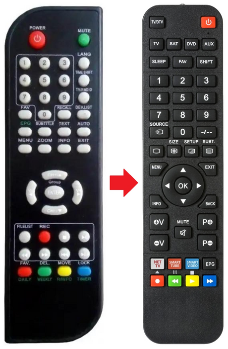 DVB-T30G STARLINE afstandsbediening - productfoto
