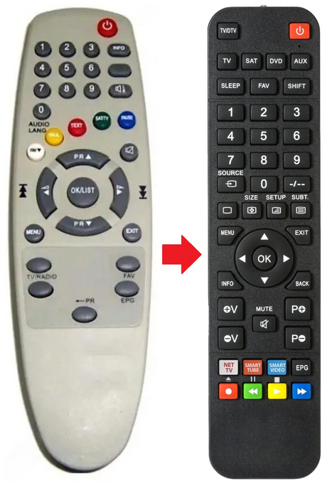 DVB4200 AXIL afstandsbediening - productfoto
