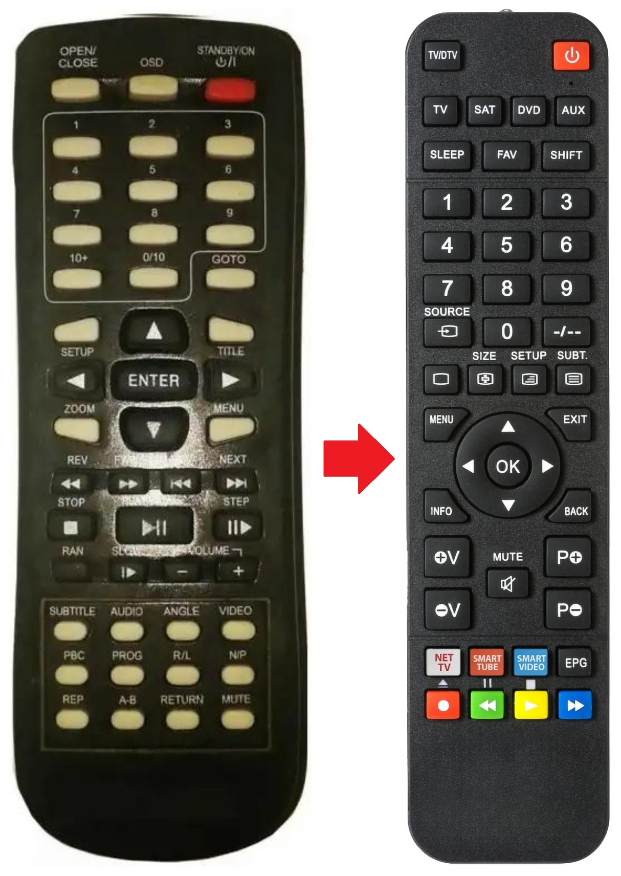 DVD-838 AMSTRAD afstandsbediening - productfoto
