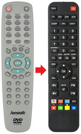 Afstandsbediening geschikt voor HANSEATIC DVD-940S productfoto