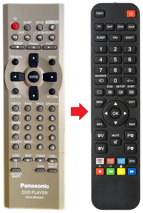 DVD-RV32E PANASONIC afstandsbediening - productfoto