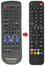 DVD-S38 PANASONIC afstandsbediening - productfoto