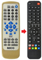 DVD1028 MICO afstandsbediening - productfoto