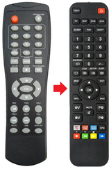 DVD211HD AMTC afstandsbediening - productfoto