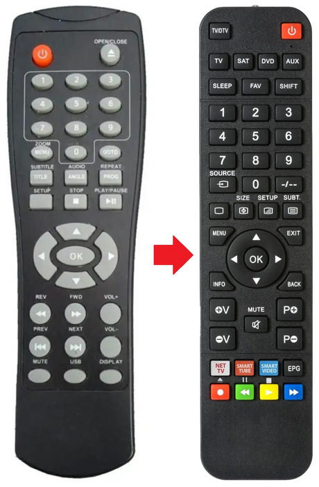 DVD211HD AMTC afstandsbediening - productfoto