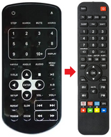 DVD329-HDMI SALORA afstandsbediening - productfoto