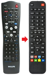 DVD740VR PHILIPS afstandsbediening - productfoto