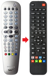 DVDR7250H PHILIPS afstandsbediening - productfoto