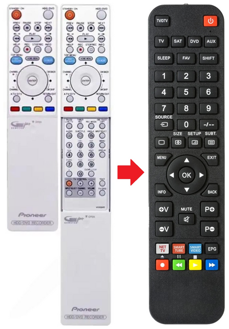 DVR-555HX PIONEER afstandsbediening - productfoto