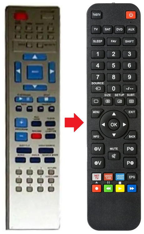 DVR24RW SEG afstandsbediening - productfoto