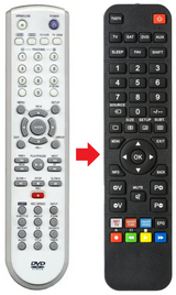DVRW5002 DUAL afstandsbediening - productfoto
