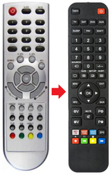 DVT224-TV LENCO afstandsbediening - productfoto