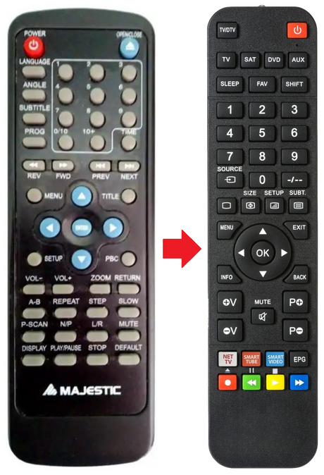 DVX267 MAJESTIC afstandsbediening - productfoto