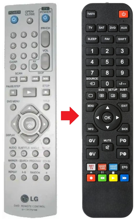 DVX9843 LG afstandsbediening - productfoto