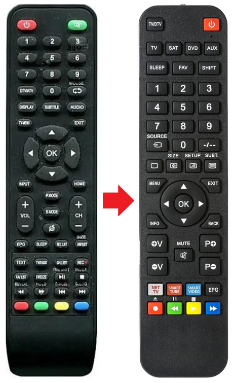 EK43FHDTV ENKOR afstandsbediening - productfoto