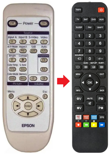 EMP-TW20 EPSON afstandsbediening - productfoto