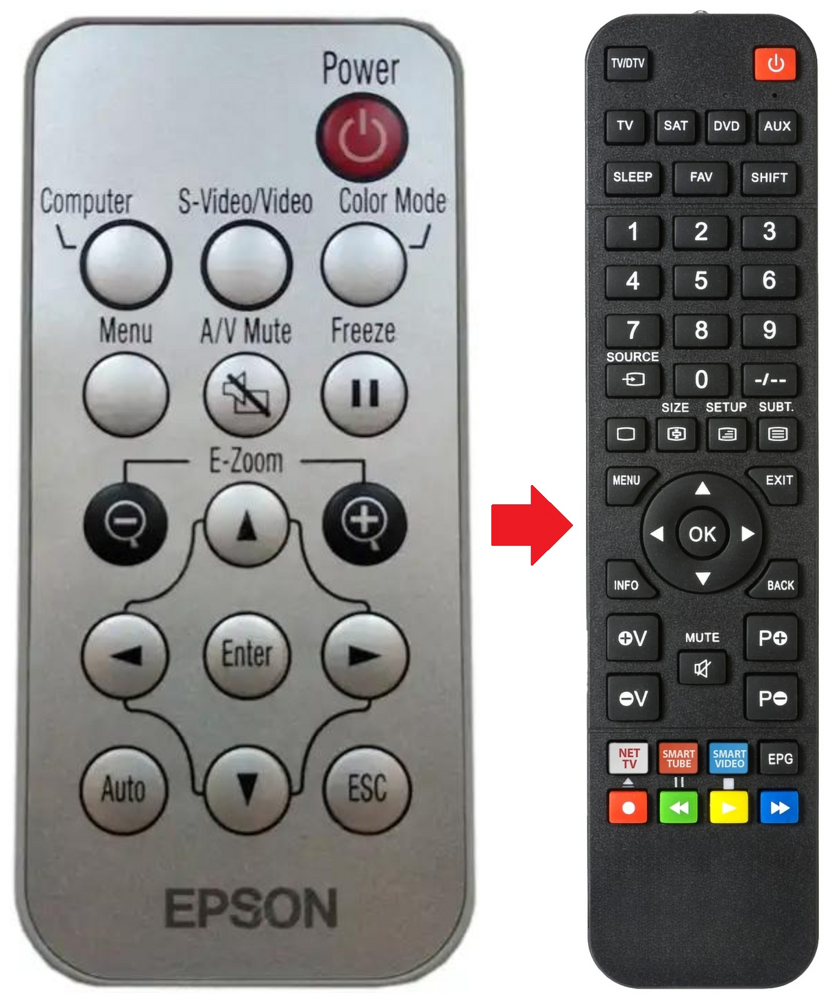 EMP30 EPSON afstandsbediening - productfoto