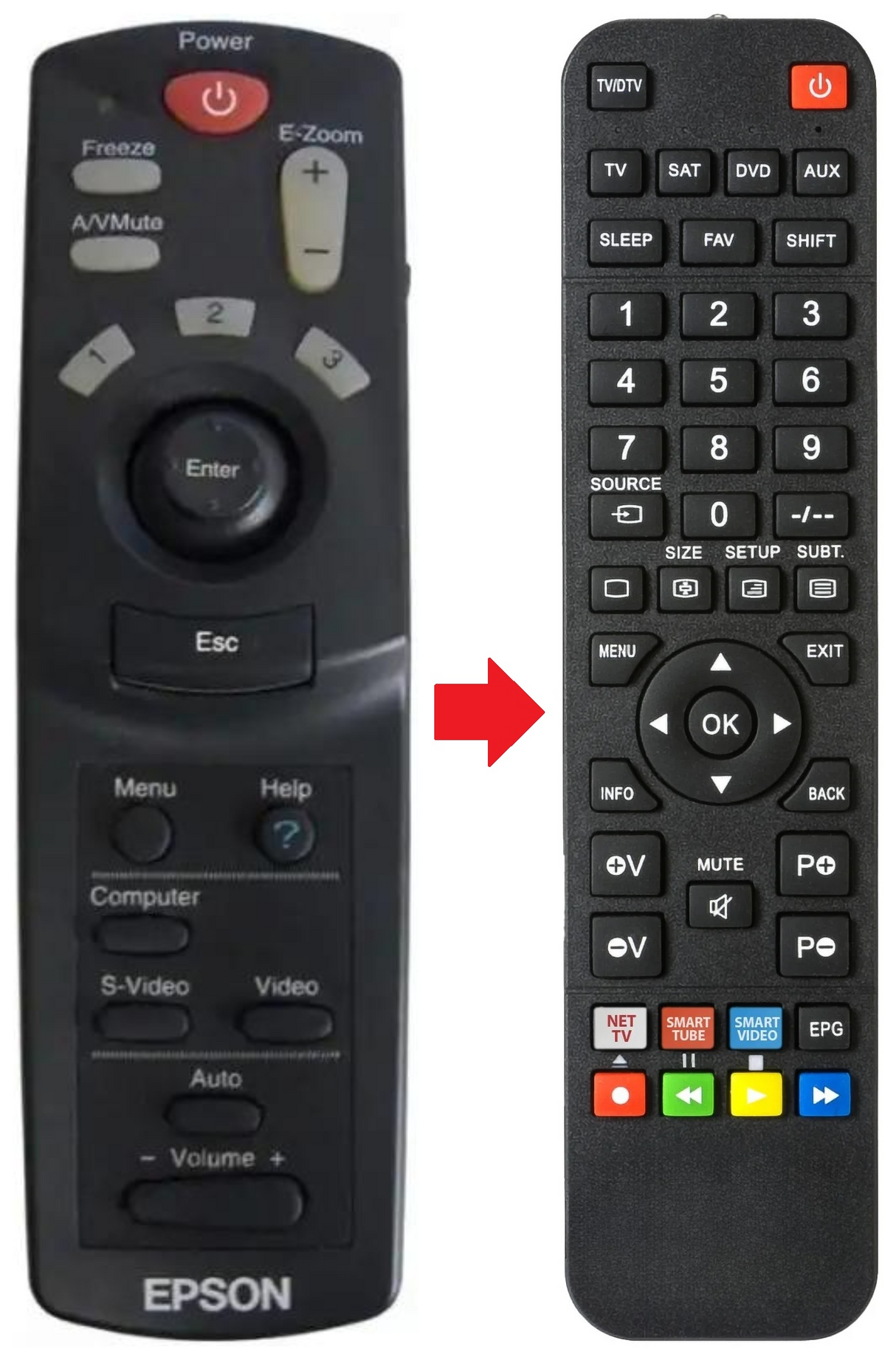 EMP50 EPSON afstandsbediening - productfoto