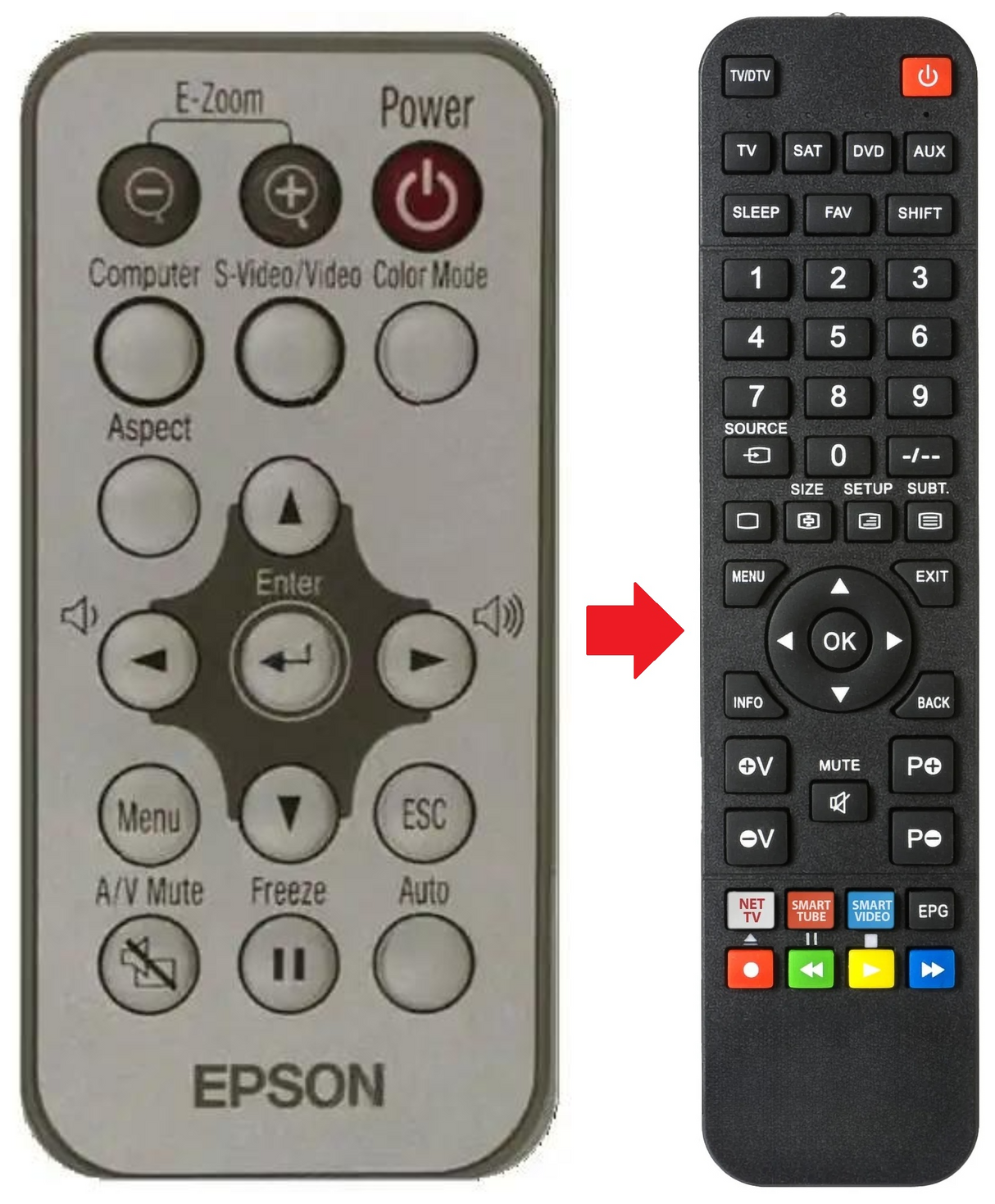 EMPS1H EPSON afstandsbediening - productfoto