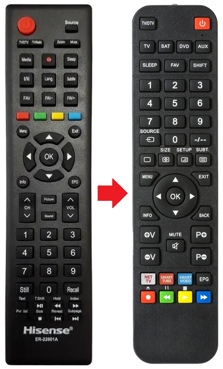 ER-22601A HISENSE afstandsbediening - productfoto
