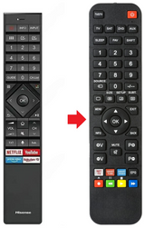 ERF3A70 HISENSE afstandsbediening - productfoto