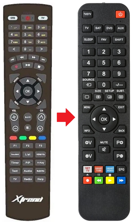 ET10000 XTREND afstandsbediening - productfoto