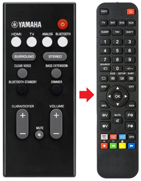 FSR78 YAMAHA afstandsbediening - productfoto
