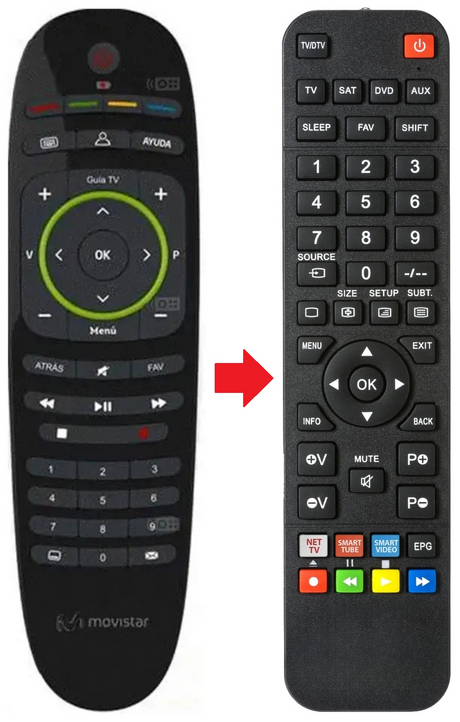 FUSION MOVISTAR afstandsbediening - productfoto