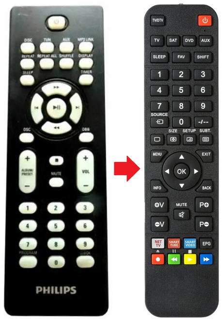 FWM154 PHILIPS afstandsbediening - productfoto