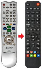 GA206WJSA SHARP afstandsbediening - productfoto