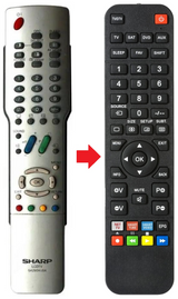 GA290WJSA SHARP afstandsbediening - productfoto